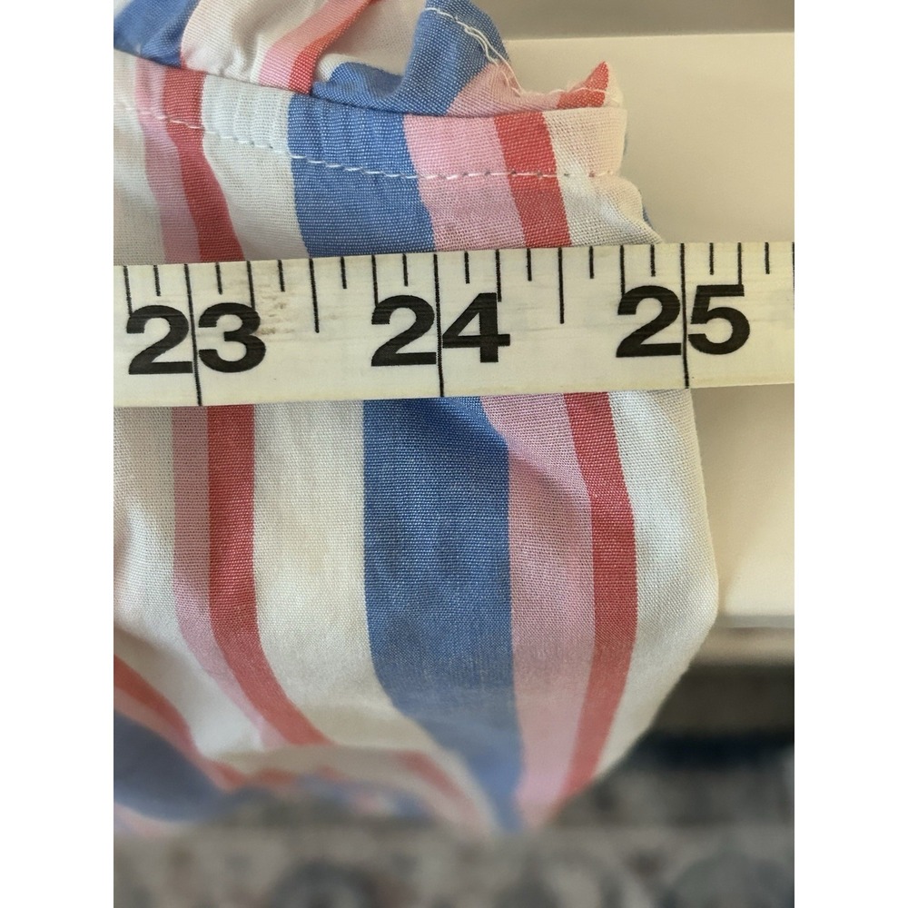 Crown & Ivy Dress Women's Size XL Flutter Sleeve Smocked Stripe Patriotic NWT - Picture 8 of 8